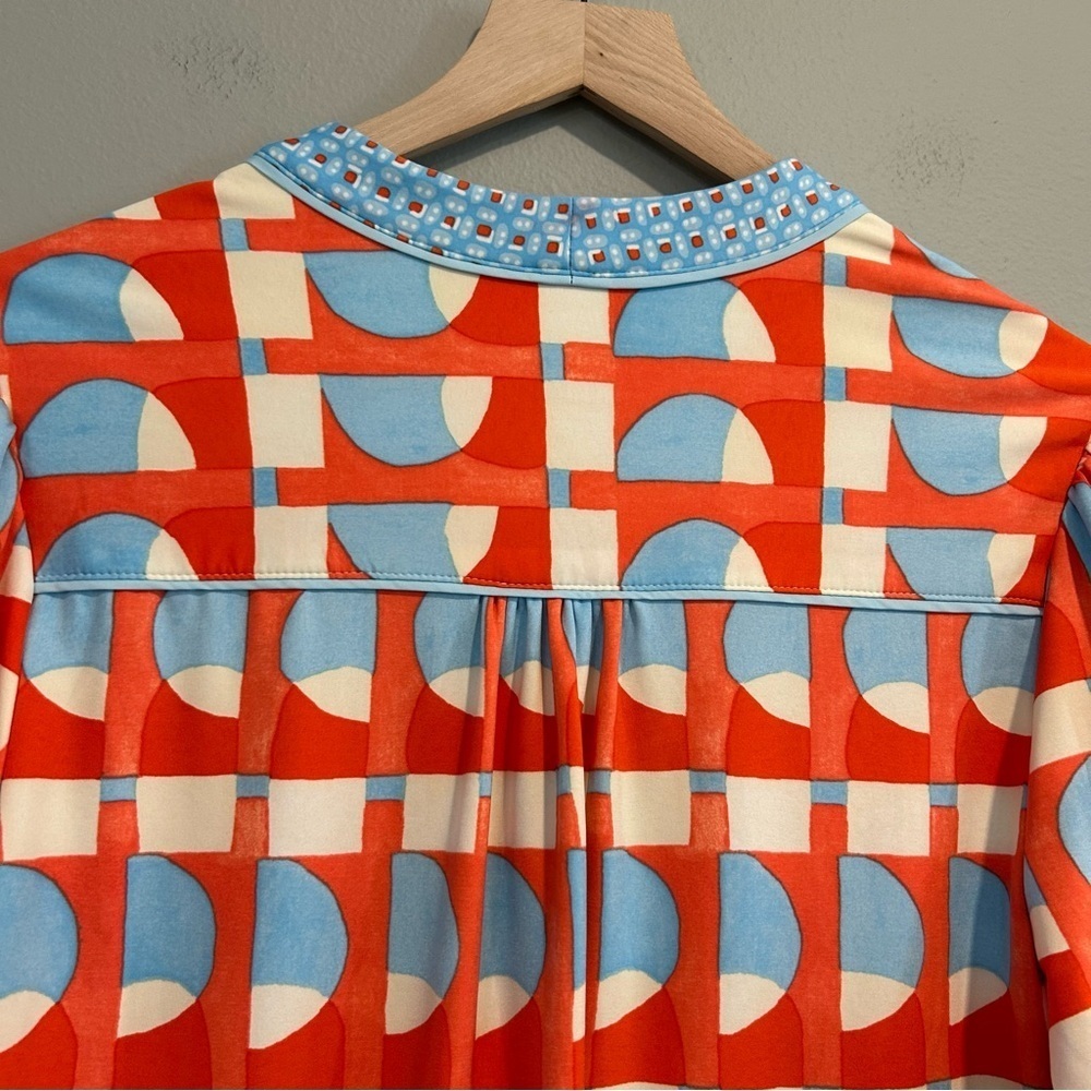 J.McLaughlin Colorful Geometric Retro Boho Shift Summer Dress Small - Picture 7 of 8